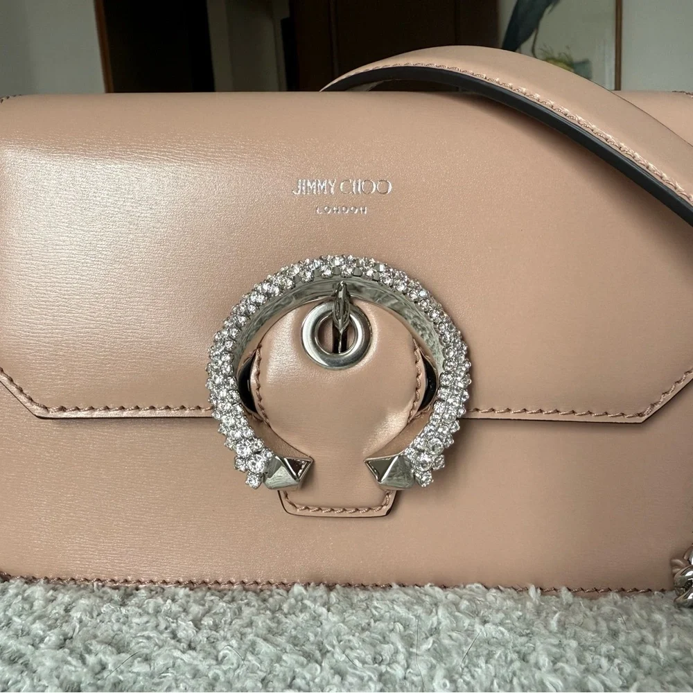Jimmy Choo Pink Crossbody Bag with Sparkling Hardware - Picture 2 of 12